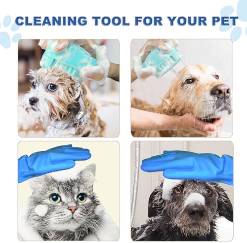 2PCS Dog Washing Gloves and Dog Shampoo Brush, Dog Bath Supplies Dog and Cat - Image 7