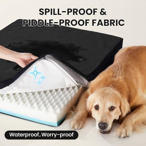 OhGeni Orthopedic Waterproof Large Dog Bed, Memory Foam, 41 inch - Image 6