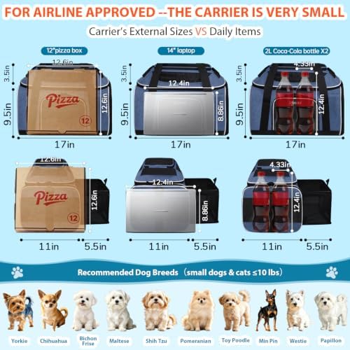 Petskd Top and Side Expandable Small Pet Carrier Airline Approved - Image 4