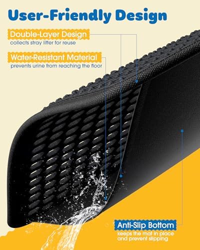 Powools Ultra-Large Cat Litter Mat, Double-Layer - Image 5