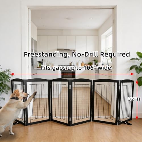 ZJSF Freestanding Dog Fence Indoor, Foldable Dog Gate - Image 2