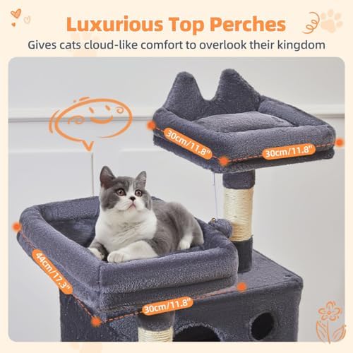 Taoqimiao Sturdy Cat Tree, 58In Cat Tower - Image 7