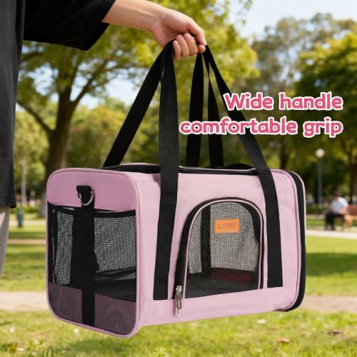 ROYPET Cat Carrier, Portable Pet Carrier Bag Pink - Image 5