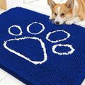 OLANLY Dog Door Mat for Muddy Paws 30x20, Paw Print Design Chenille Mud Mat by OLANLY