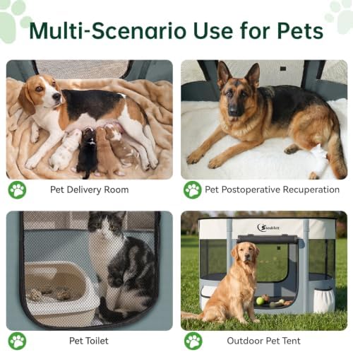 Siedihit 40" Dog Playpen, Cat Puppy Pen, Pet Portable Crate Indoor Outdoor - Image 3