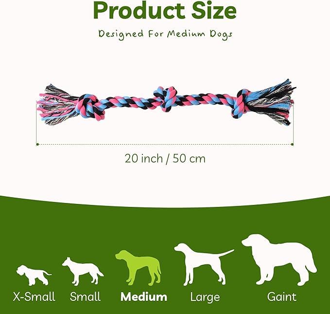 SHARLOVY Dog Rope Toy for for Medium Dogs - Image 3