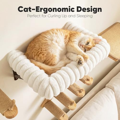 FUKUMARU Cat Wall Shelves, 17 x 10 Inch, Soft Cushion - Image 4