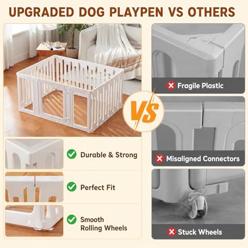 Expansion Kit Only for Zendova Acrylic Dog Playpen, 8 Connectors & Buckles - Image 5