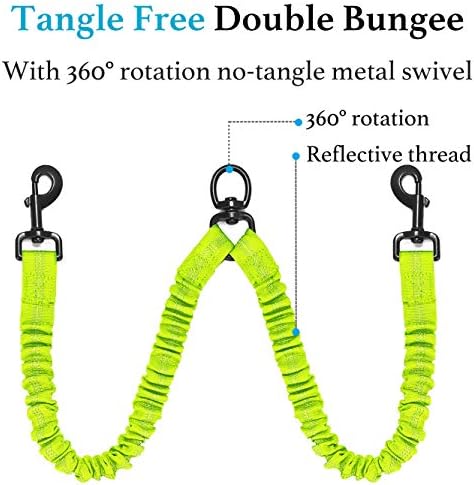 iYoShop Double Dog Leash, 360° Swivel, No Tangle, 25-150 lbs - Image 5