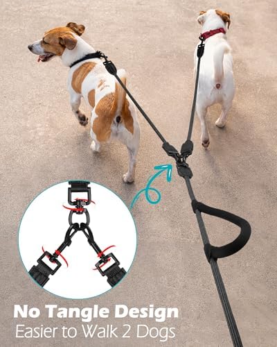 PetBonus Rope Double Dog Leash, No Tangle Dual Leash - Image 3