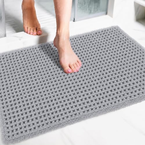 ILANGO Upgraded Waffle Bath Rug 24x36, Super Absorbent Non Slip Bath Mat by ILANGO