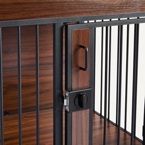 Amazon Basics Furniture Style Dog Crate, Sturdy Wooden Pet Kennel, End Table - Image 4