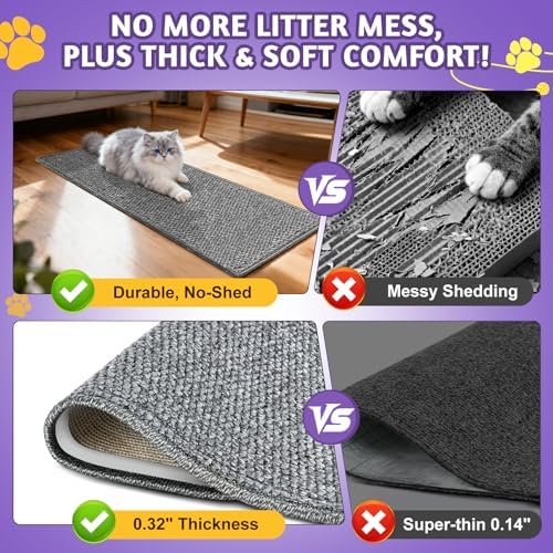 ENONCI Corner Cat Scratcher, 30x11.8 Furniture Furniture Protector Couches & - Image 4