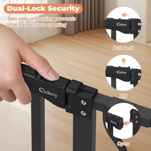 29"-51" Extra Wide Baby Gate, No Drilling Auto Close Dog Gate - Image 3