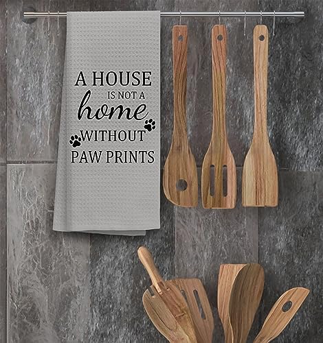 TNUW Dog Themed Kitchen Towels 16″×24″, A House is Not A Home Without Paw - Image 3