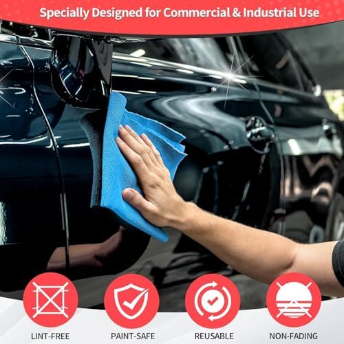 Shop Towels, 150 Pack Cleaning Rags Microfiber Towels, Bulk All-Purpose - Image 3