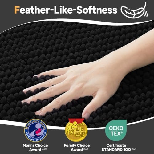 Ophanie Black Door Mat Runner 60x48, Muddy Mats - Image 2