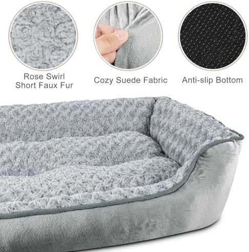 JOEJOY Rectangle Dog Bed for Large Medium Small Dogs - Image 3