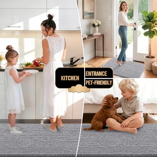 OLANLY Thick Chenille Small Bathroom Rugs 24x16, Absorbent Bath Mat - Image 6