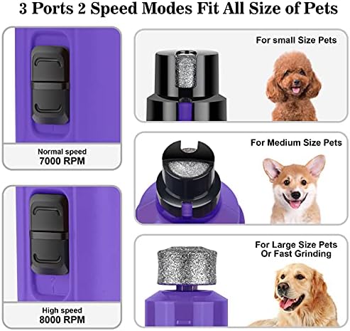 BOUSNIC Dog Nail Grinder with 2 LED Light - Image 4