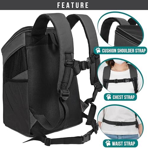 PetAmi Cat Backpack Carrier for Small Dogs and Large Cats, Airline Approved - Image 5
