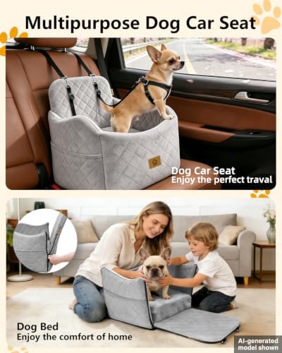 Dog Car Seats for Small Dogs Up to 35lb, Dog Bed for Car Fits Home - Image 3