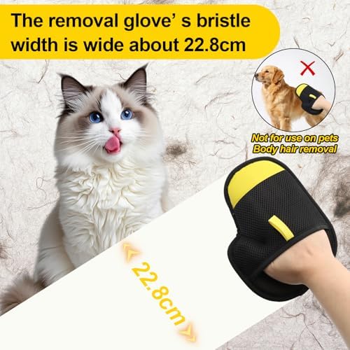 Pet Hair Removal Glove for Cats & Dogs, Upgraded Reusable Electrostatic Pet - Image 7