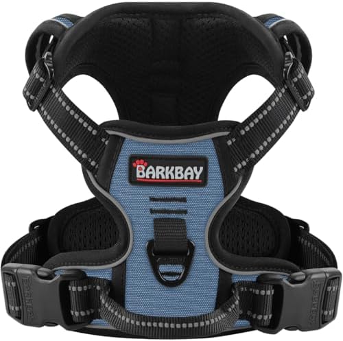 BARKBAY Dog Harness for Medium Sized Dog No Pull 2 Leash Clips Dog Vest by BARKBAY