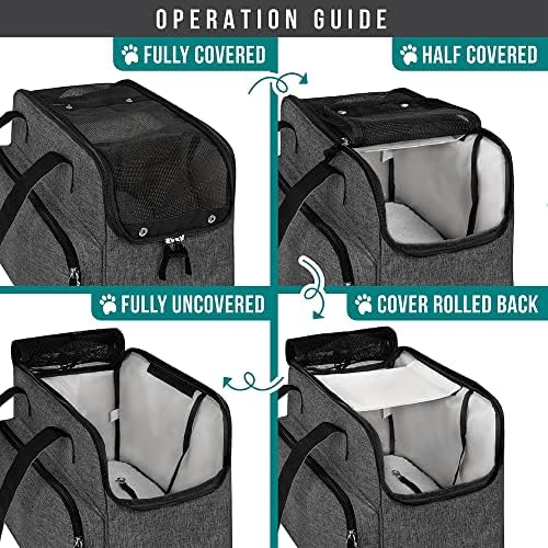 PetAmi Small Dog Purse Carrier, Airline Approved Soft Sided Tote, Dark Gray - Image 5