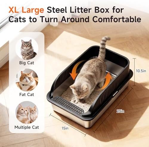 Extra Large Stainless Steel Litter Box - Image 2