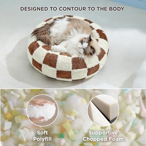 LE SURE Shown on TV Jacquard Donut Cute Cat Beds Indoor - Image 4