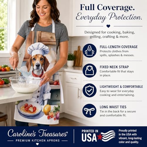 Caroline's Treasures English Foxhound The Chef Apron Cooking Kitchen Server - Image 4