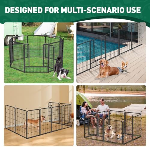 VISCOO Dog Playpen Outdoor, 8 Panels 40" High Heavy Duty Metal Dog Pen - Image 6
