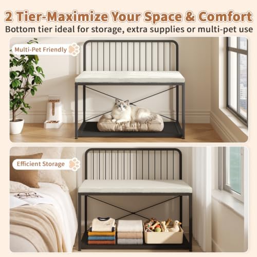 Dog Bed Raised, 5-Level Height Metal Dog Bunk Bed - Image 6