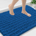 Smiry Bathroom Rugs 36X24, Extra Soft Rubber Backing Chenille Bath Mats by Smiry