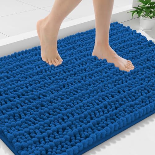 Smiry Bathroom Rugs 36X24, Extra Soft Rubber Backing Chenille Bath Mats by Smiry