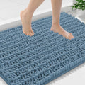 Smiry Bathroom Rugs 30X18, Extra Soft Rubber Backing Chenille Bath Mats by Smiry