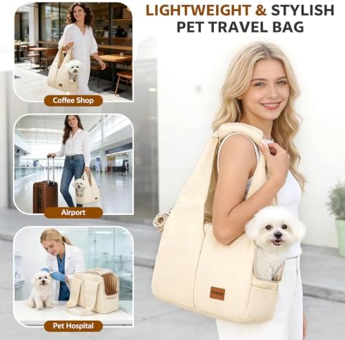 Dog Purse Carrier for Small Dogs and Cats, Soft-Sided Pet Tote Bag - Image 6