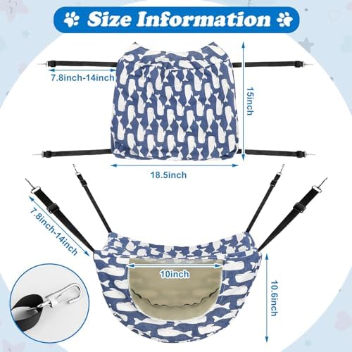 Jetec 2 Pieces Cat Cage Hammock Indoor Hanging Pet Bed Double Layer Hanging - Image 4