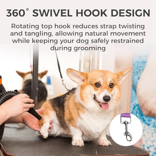 Wokyo Dog Grooming Loop 47cm/18.5in Adjustable Extender Strap 2 Pack 6 D Ring - Image 5
