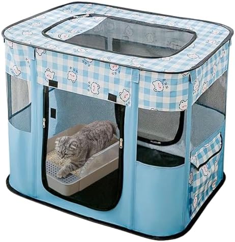 XRG Foldable Pet Playpen, Indoor Cat cage Puppy Crates M by XRG
