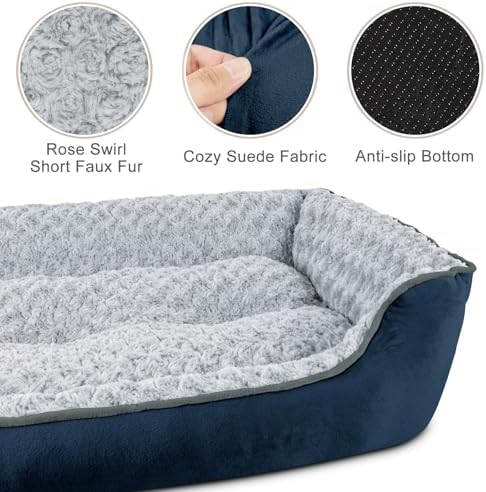 JOEJOY Rectangle Dog Bed for Large Medium Small Dogs Machine Washable Sleeping - Image 3
