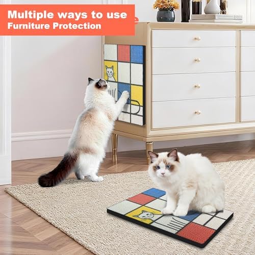 Art Cat Scratcher for Indoor Cats, Wall Mounted Cardboard Cat Scratcher - Image 3