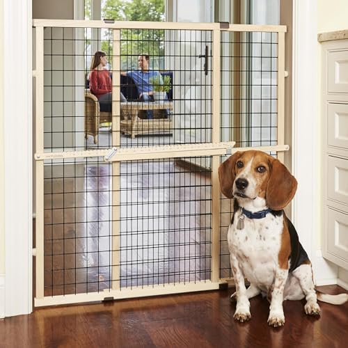 MYPET Wire Mesh Dog Gate: 29.5"-40" Wide, Pressure Mounted by NorthStatesMyPet