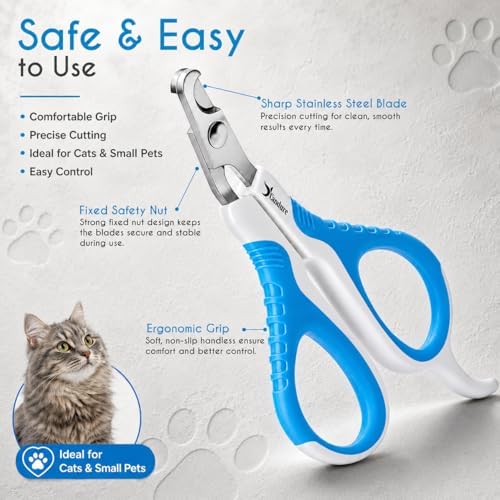 Candure Cat Nail Clipper Stainless Steel Cat Claw Trimmers - Image 4