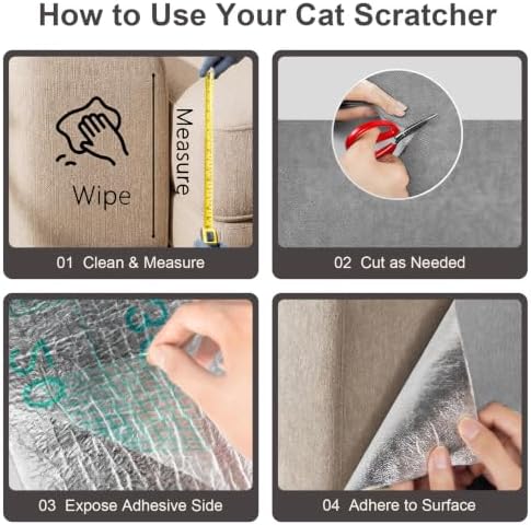 Small Cat Scratcher, 23.6x11.8 Cat Scratch Furniture Protector - Image 5