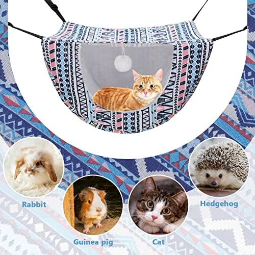 Unittype 2 Pieces Cat Cage Hammock Hanging Pet Bed, 2 Styles - Image 6
