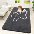 OLANLY Dog Door Mat for Muddy Paws 59x32, Paw Print Design Chenille Mud Mat by OLANLY