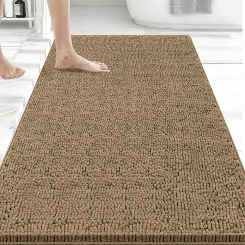 Bcoimo 48x30 Chenille Bath Mat – Non-Slip by Bcoimo