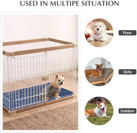 BVAGSS Reversible Dog Crate Pad, Memory Foam Pet Bed Mat, Soft Warm Machine - Image 6
